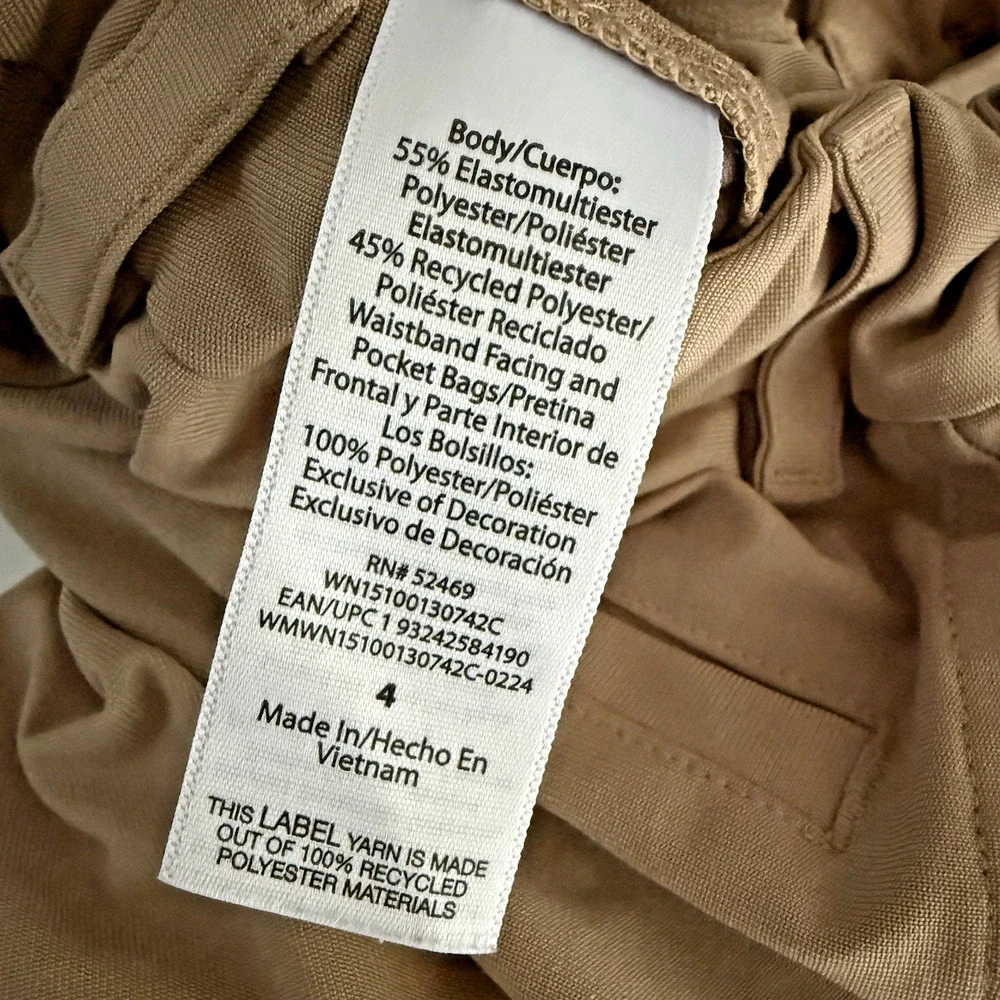 Wonder Nation Boys 4 Khaki Everywhere Shorts Adjustable Waist